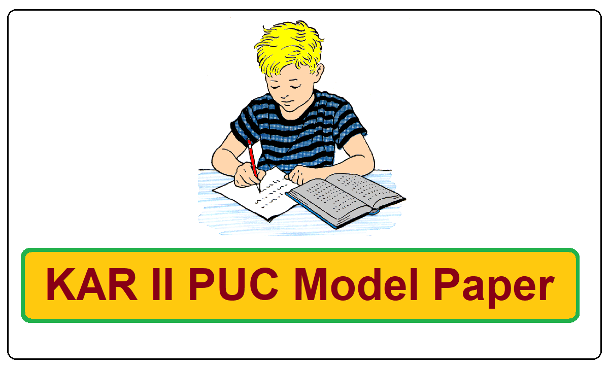 KAR II PUC Model Question Paper 2022