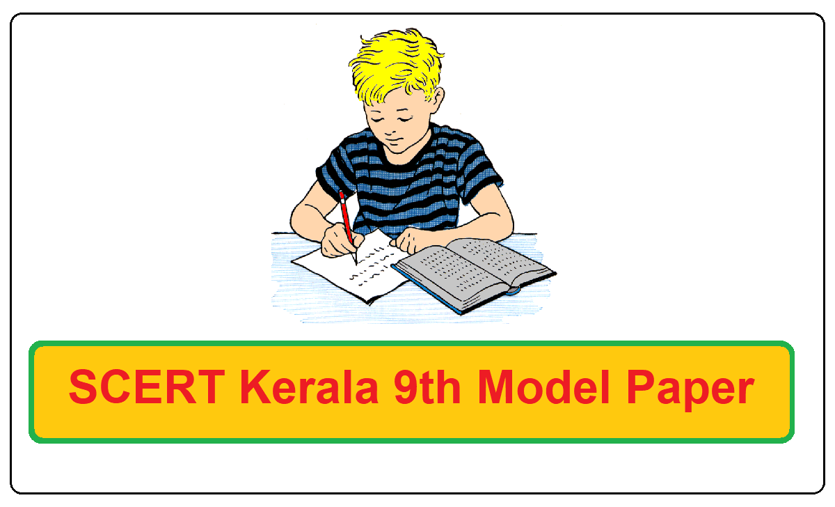 SCERT Kerala 9th Standard Model Paper 2021 